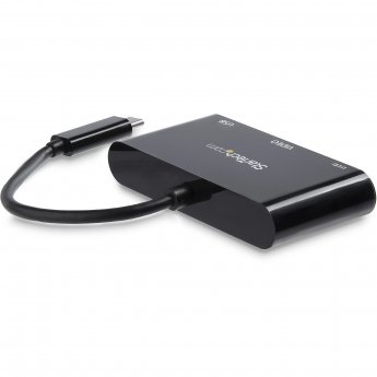 Startech USB-C TO VGA ADAPTER WITH PD PD & USB PORT - USB-C ADAPTER