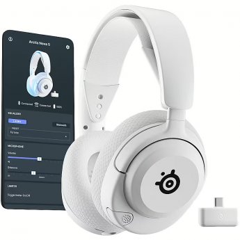 Steelseries Gaming Headset | Arctis Nova 5P | Bluetooth | Over-ear | Microphone | Noise canceling | Wireless | White
