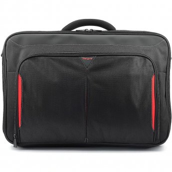 Targus Classic+ Clamshell Case, 17-18", Black/Red