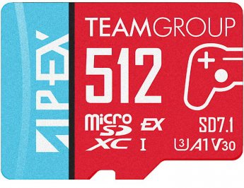 TeamGroup APEX SD7.1 512GB SDXC (red/blue, MicroSD Express)