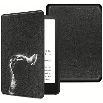 Tech-Protect Case for Kindle Paperwhite 2024, Black Cat