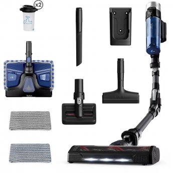 Tefal X-force Flex 9.60 Aqua 18V, Blue/Black