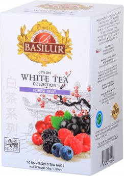 Tēja baltā Basilur Premium White Tea Forest Fruit, 20 paciņas