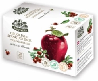 Tēja ŽOLYNĖLIS, augļu tēja "Summer Taste" ar ābolu un dzērvenēm, 50g (2,5g x 20gb)