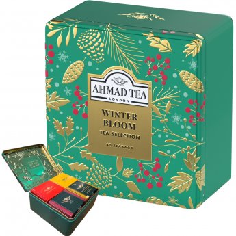 Tējas komplekts Ahmad, Winter Bloom, 4 garšu, metāla kārbā, 40 gab.