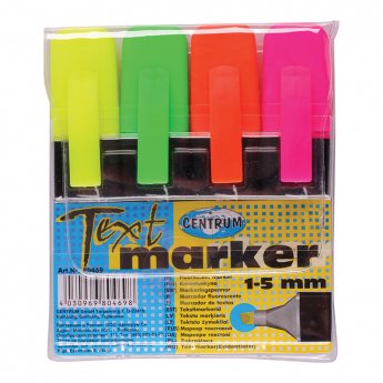 Teksta marķieris CENTRUM 4 krāsu komplekts
