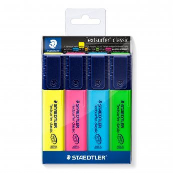 Teksta marķieru komplekts STAEDTLER TEXTSURFER 364 4 krāsas