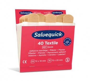 Textil plaksteri Salvequick, dažādi izmēri, 40 gab
