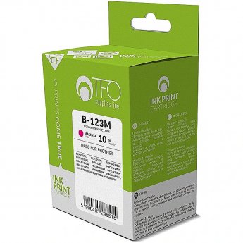 TFO Brother B-123M (LC123M) Magenta Inkjet Cartridge for J4110DW / J4410DW / J4510DW / J4610DW / J4710DW / J132W / J152W / J552DW / J245 / J470DW / J650DW / J6520DW / J6720DW / J6920DW / J870DW /  10ml