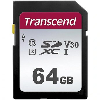 Transcend 300S, SDXC, 64GB, UHS-I, U3, V30