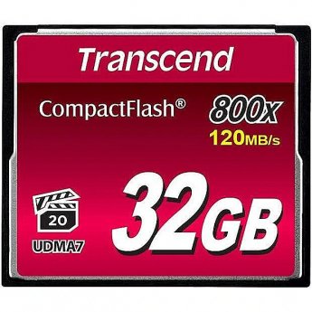 Transcend 800x, 32GB, UDMA7, Compact Flash Card