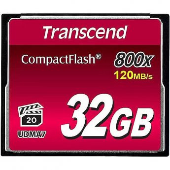 Transcend 800x, 32GB, UDMA7, Compact Flash Card