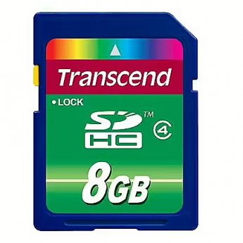 Transcend SDHC, 8GB, Class 4