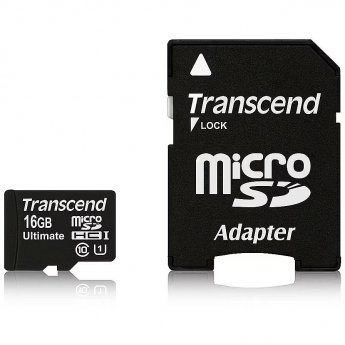 Transcend Ultimate 600x, microSDHC, 16GB, Class 10, UHS-I, U1