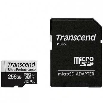 Transcend Ultra Performance, microSDXC, 256GB, UHS-I, U3, V30 +Adapter