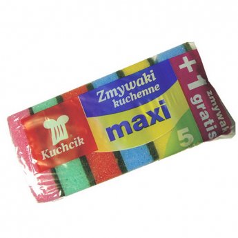 Trauku un saimniecības sūklis KUCHCIK MAXI , 65 x 90 x 30 mm, 6 gab./iepak.