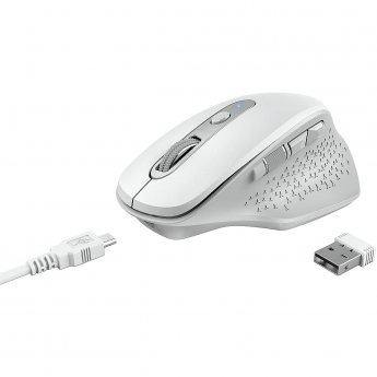 Trust Ozza, Wireless (Rechargeable), White