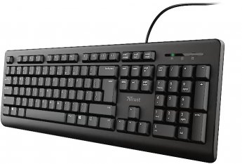 Trust Primo Tastatur, Deutsches QWERTZ-Layout, Flüssigkeitsgeschützt, leiser Tastenanschlag