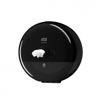 Tualetes papīra turētājs TORK Smartone Mini 228 x 228 x 165 mm, melnā krāsā