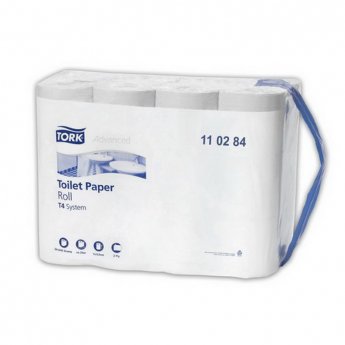 Tualetes papīrs TORK Advanced T4, 2 sl., 248 lapiņas rullī, , 10 cm x 34.72 m, 24 gab./iepak.