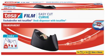 Turētājs Easy Cut® tesa līmlentei, ar pretslīdes pamatni + 1 TESA līmlente 10m x 19mm