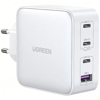 Ugreen Ladegerät USB-A+3xUSB-C 100W GaN Adapter weiß
