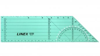 Universāls lineāls ģeometrijai LINEX Geo, zaļš