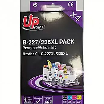 Uprint Brother 225XL BK (30ml)+C+M+Y (13ml)