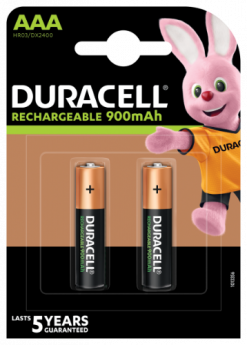 Uzlādējamās baterijas DURACELL AAA 900 mAh, 2 gab