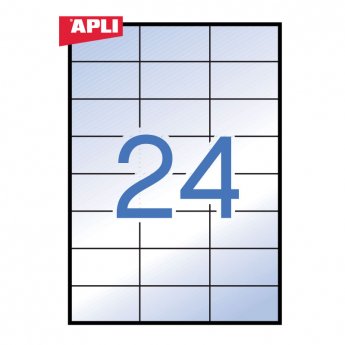 Uzlīmes APLI ar izmēru 70x37mm 20 loksnes/480 uzlīmes caurspīdīgas