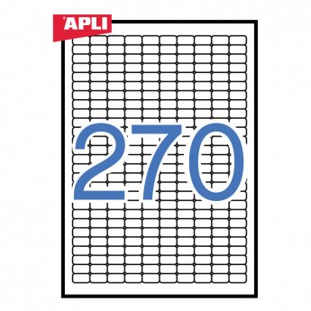 Uzlīmes APLI ILC ar izmēru 17.8x10mm, 25 loksnes/270 uzlīmes loksnē