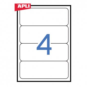 Uzlīmes APLI ILC ar izmēru 190x61mm, 25 loksnes/4 uzlīmes loksnē
