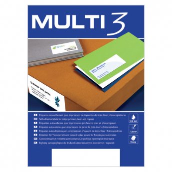 Uzlīmes MULTI 3 ar izmēru 105x42.4mm, 100 loksnes
