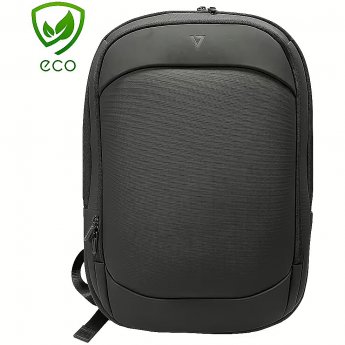 V7 16IN SLIM EXPANDABLE BACKPACK 16IN RECYCLED ECOFRIENDLY BLACK