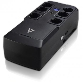 V7 750VA DESKTOP UPS LCD 6 OUT 3 UPS+3 SURGE SCHUKO 230V .IN