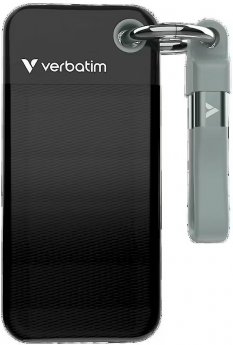 Verbatim 32282 Pocket SSD External Drive 512GB USB-C 3.2 gen.2 keychain / black-grey