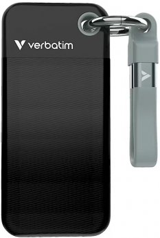 Verbatim Pocket SSD External Drive 256GB USB-C 3.2 gen.2 / black-gray