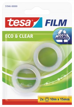 Videi draudzīga pašlīmējošā lente Tesafilm, caurspīdīga, 2 gab. x 10mx15mm