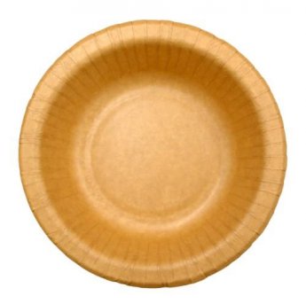 Vienreizējās lietošanas bļodas, brūns, papīrs/bioloģiski noārdāms pārklājums, D 19 cm, 50 gab.