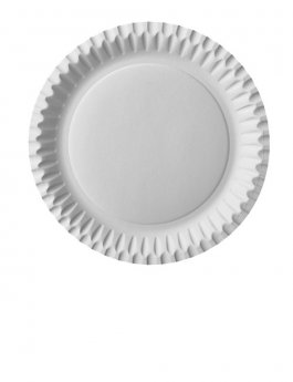 Vienreizējie papīra šķīvji PAPSTAR balti, apaļi, D 23cm, 100.gab