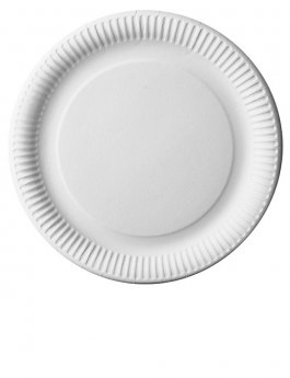 Vienreizējie papīra šķīvji PAPSTAR Pure, balti, apaļi, D29cm, 50.gab