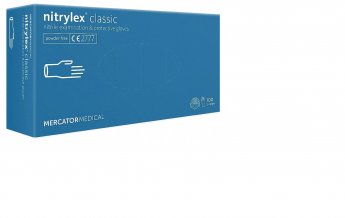 Vienreizlietojamie cimdi Nitrylex Classic, nitrila, bez pūdera, zili, XL izm., 100gab