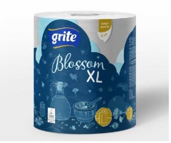 Virtuves dvieļi Grite Blossom XL, 1 rullis, 2 slāņu