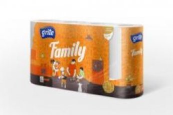 Virtuves dvieļi Grite Family, 4 ruļļi, 2 slāņu, 83 loksnes, 14.94m