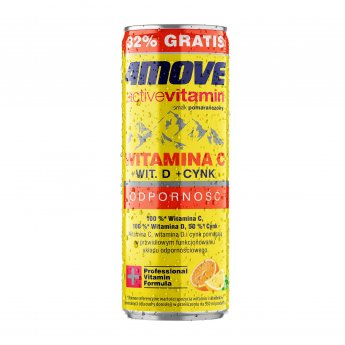 Vitamīnu ūdens 4 MOVE ar C+Vit. D+Zink bundžā, 0.33l