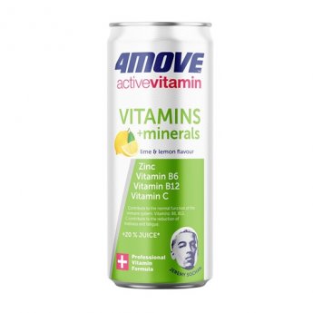 Vitamīnu ūdens 4 MOVE ar minirāliem, bundžā, 0.33l