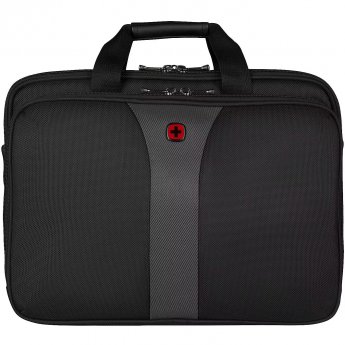 Wenger Legacy Briefcase, 17", Black/Grey