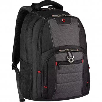Wenger Pillar Backpack, 16", Black/Gray