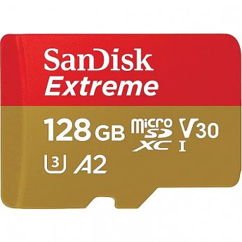 Western Digital Extreme, microSDXC, 128GB, UHS-I, U3, V30 +Adapter