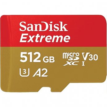Western Digital Extreme, microSDXC, 512GB, UHS-I, U3, V30 +Adapter